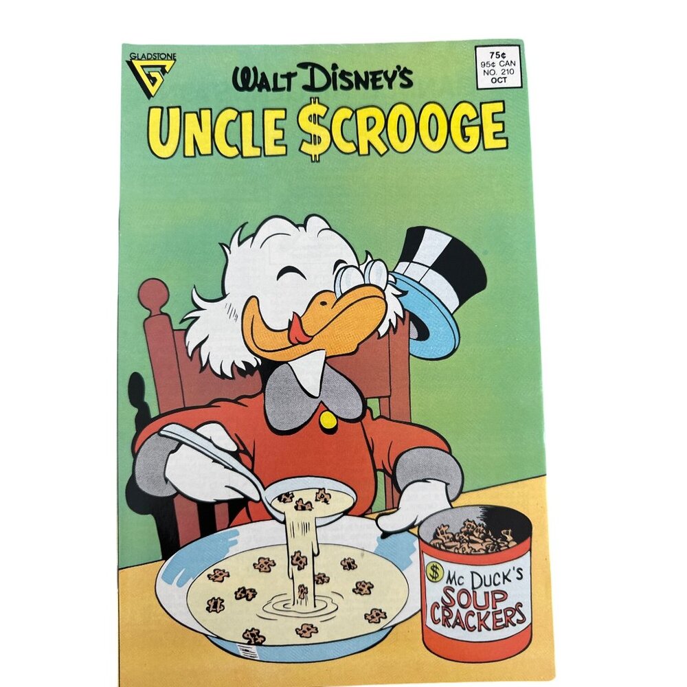 Gladstone Walt Disneys Uncle Scrooge Comic #210 October 1986 Bagged Boarded